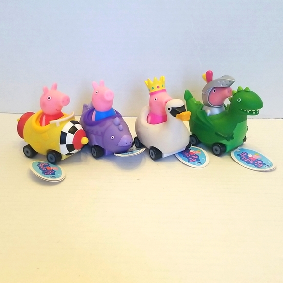 NEW Peppa Pig Mini Buggy Racers Cars Set of 4 by Jazwares - Picture 2 of 8